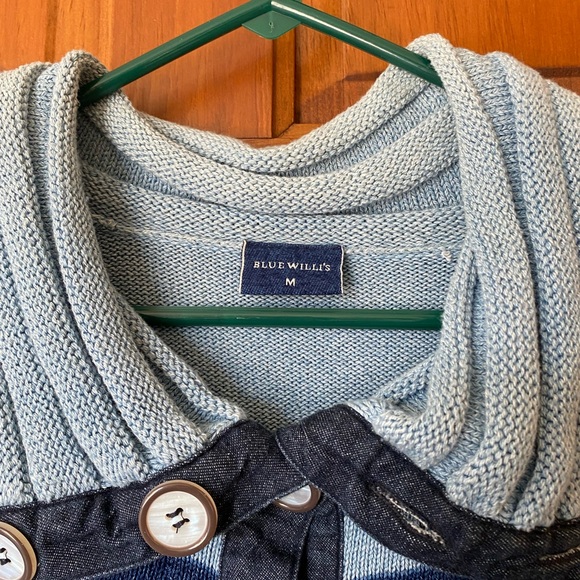 Blue Willis button up multi blue sweater - Picture 2 of 4